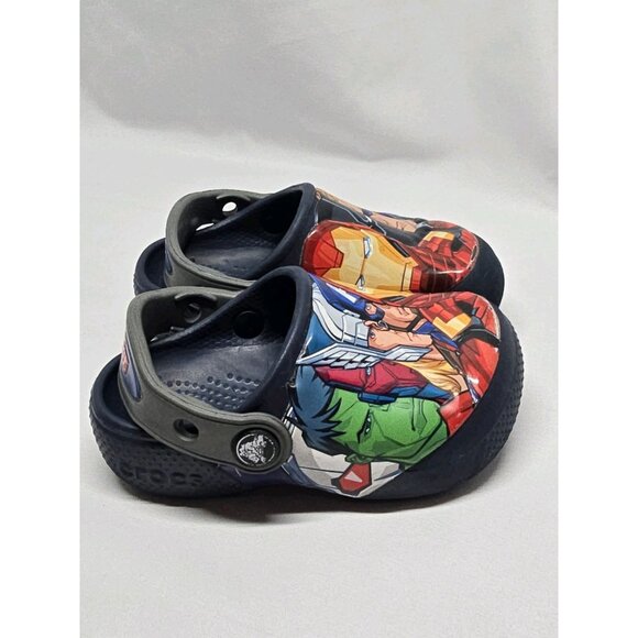 Crocs x Marvel Avengers Iconic Comfort Kids Slip On Clogs Shoes Size C7 - Picture 6 of 14